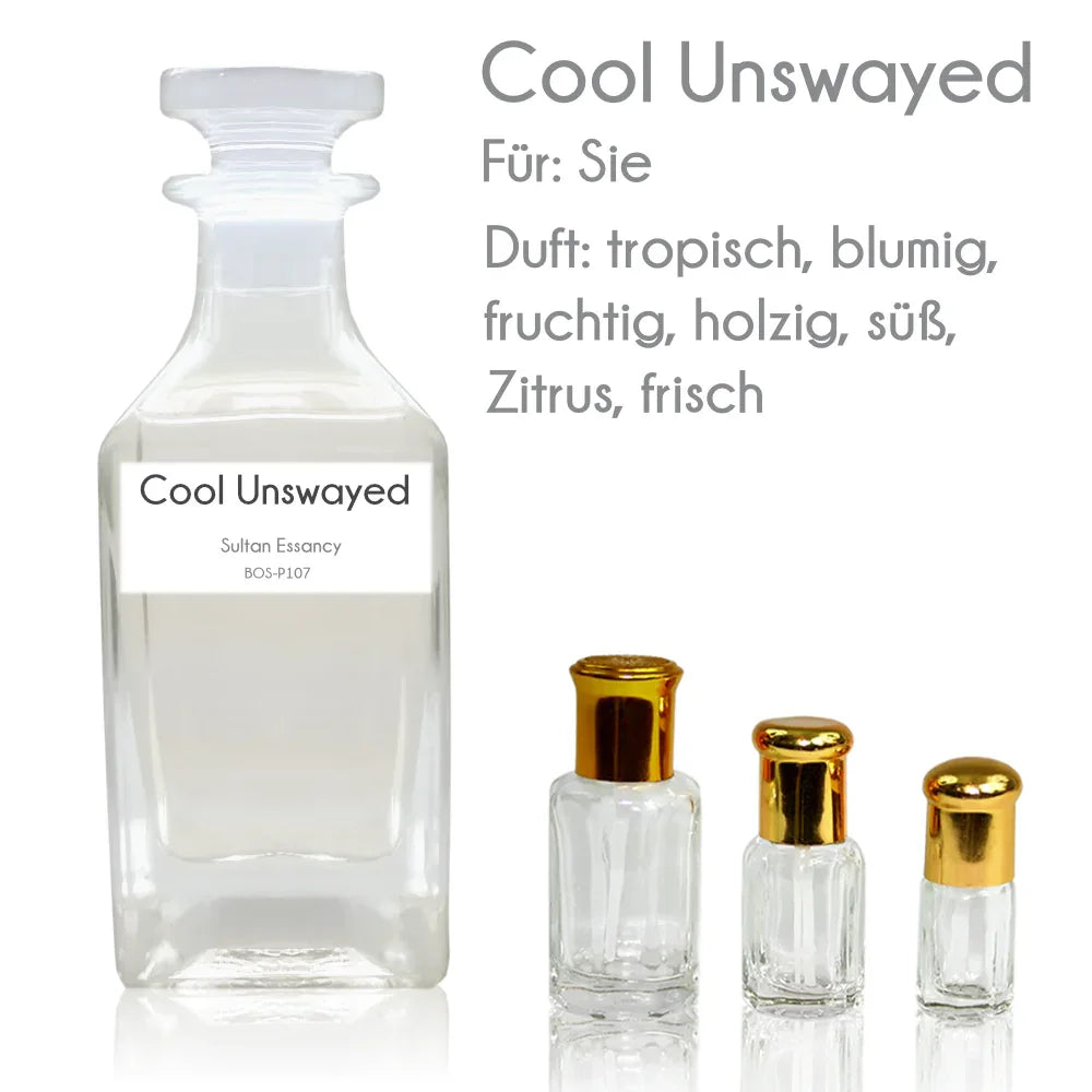 Cool Unswayed perfume oil with green mandarin and woody notes