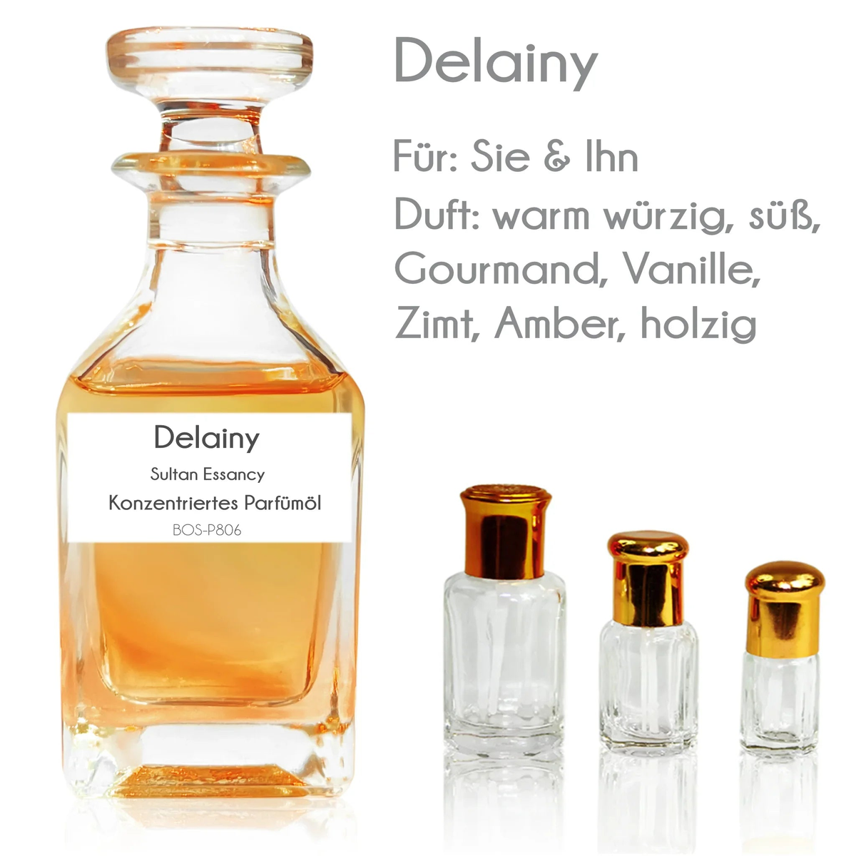 Delainy Parfümöl mit Haselnuss, Vanille und Sandelholz