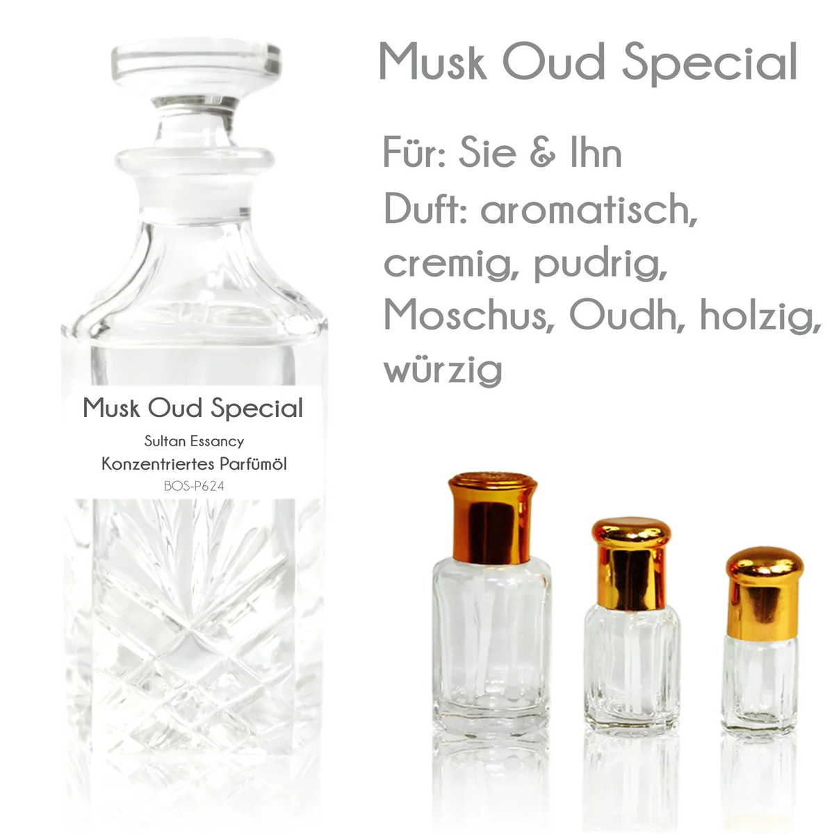 Parfümöl Musk Oudh Special - Attar Parfüm ohne Alkohol Sultan Essancy | Oriental-Style