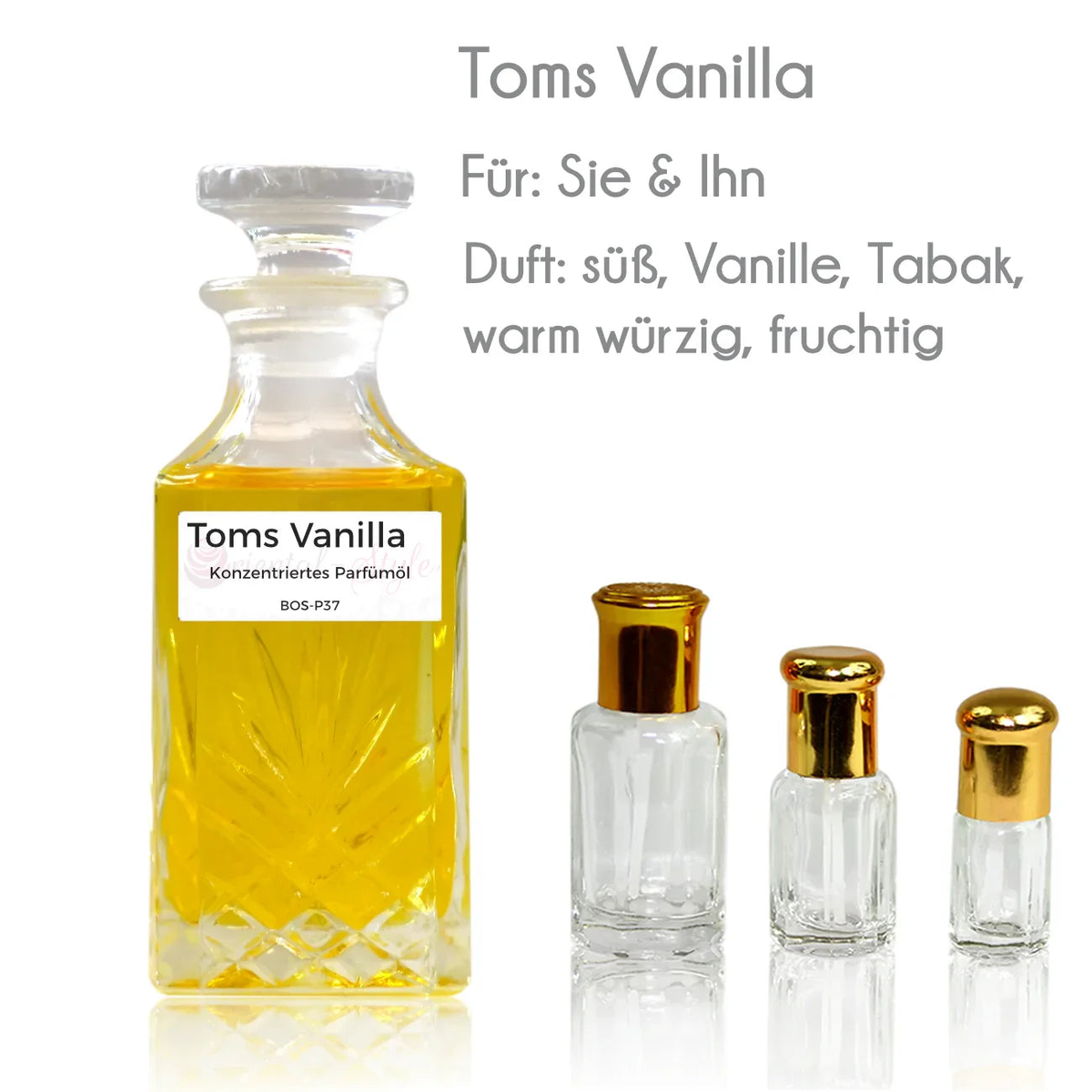 Parfümöl Toms Vanilla - Parfüm ohne Alkohol Sultan Essancy | Oriental-Style
