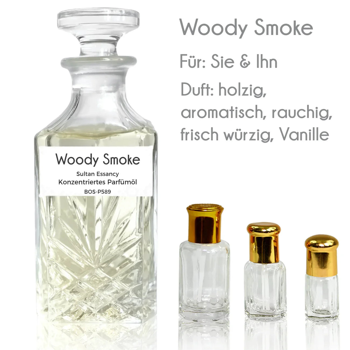 Parfümöl Woody Smoke - Attar Parfüm ohne Alkohol Sultan Essancy | Oriental-Style