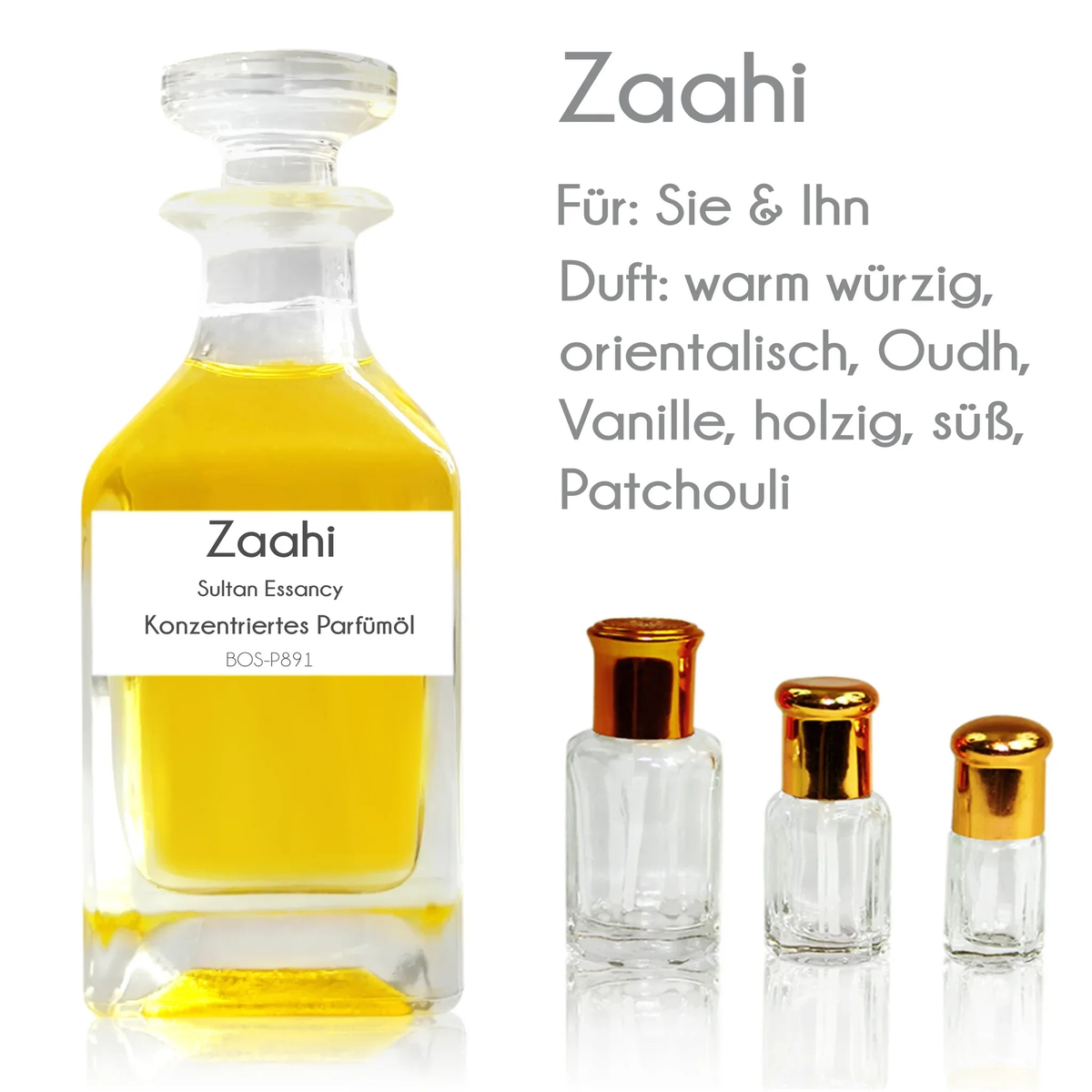Parfümöl Zaahi - Parfüm ohne Alkohol Sultan Essancy | Oriental-Style