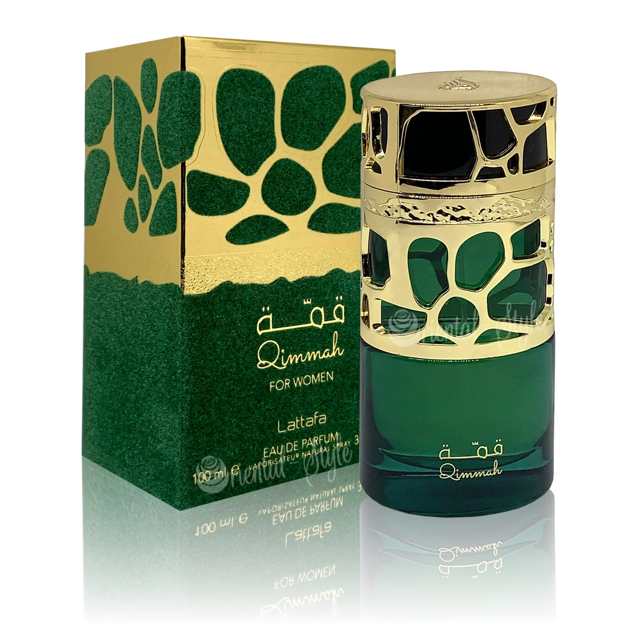 Qimmah Women Lattafa Eau de Parfum Flakon und Verpackung 100ml