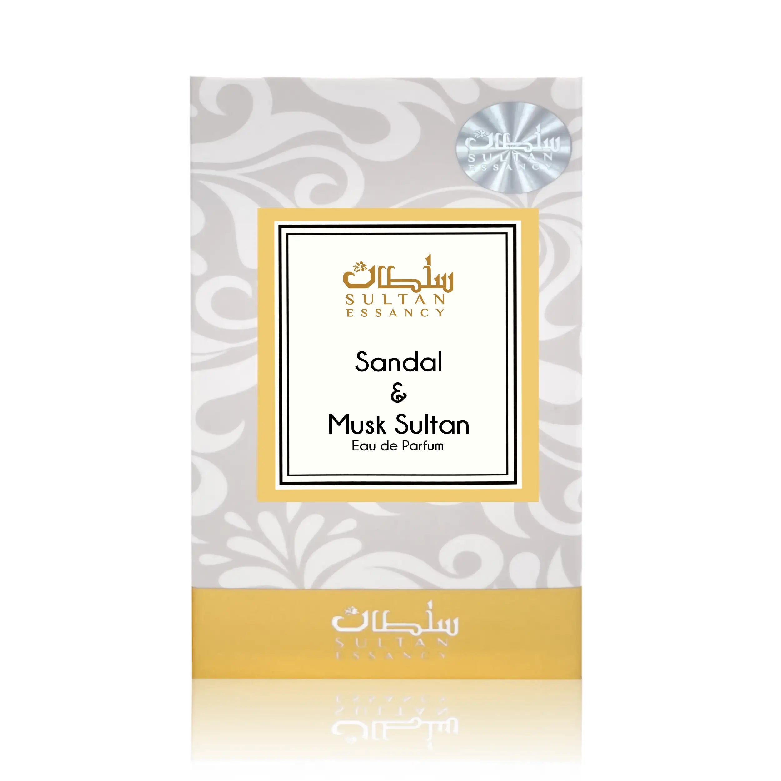 Sandal & Musk Sultan Parfüm von Sultan Essancy mit luxuriöser Duftverpackung und elegantem orientalischem Design