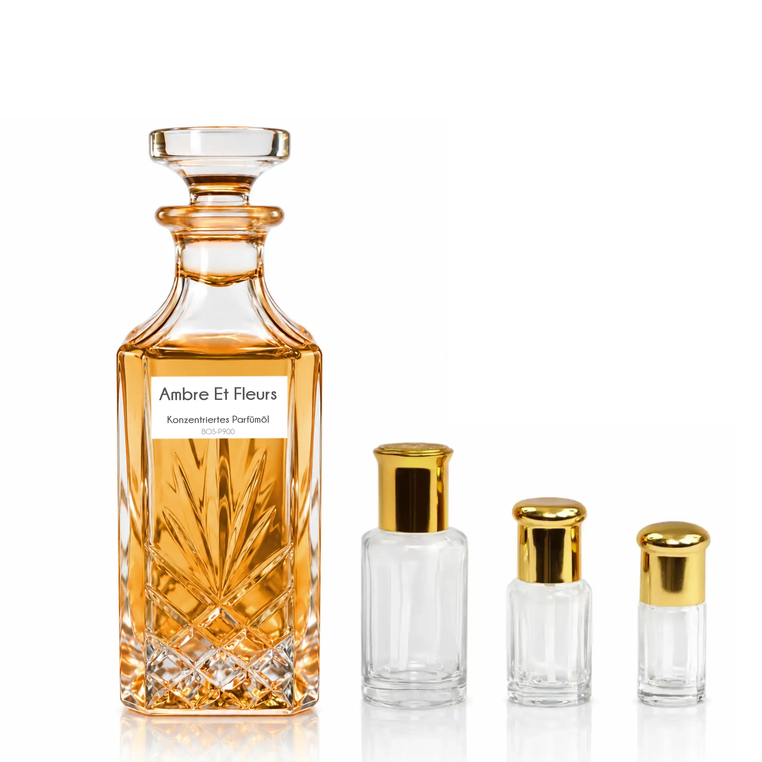 Sultan Essancy Ambre Et Fleurs Parfümöl mit drei kleinen Glasflakons
