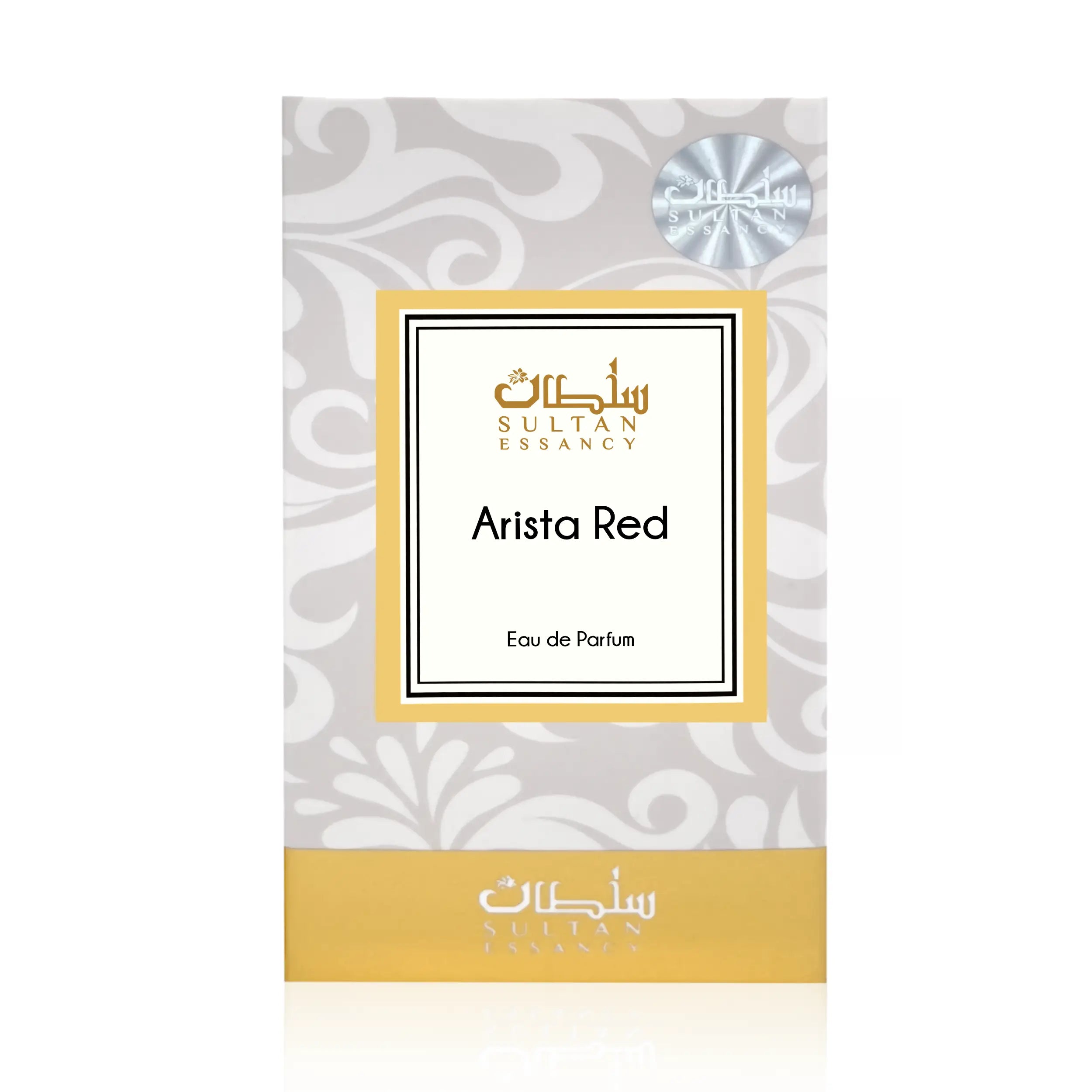 Sultan Essancy Arista Red Eau de Parfum Verpackung für Frauen, süß-fruchtiger Dupe mit Himbeere, Mandarine, Orangenblüte, Lavendel, Bourbon-Vanille, Moschus und Kokos bei Oriental-Style