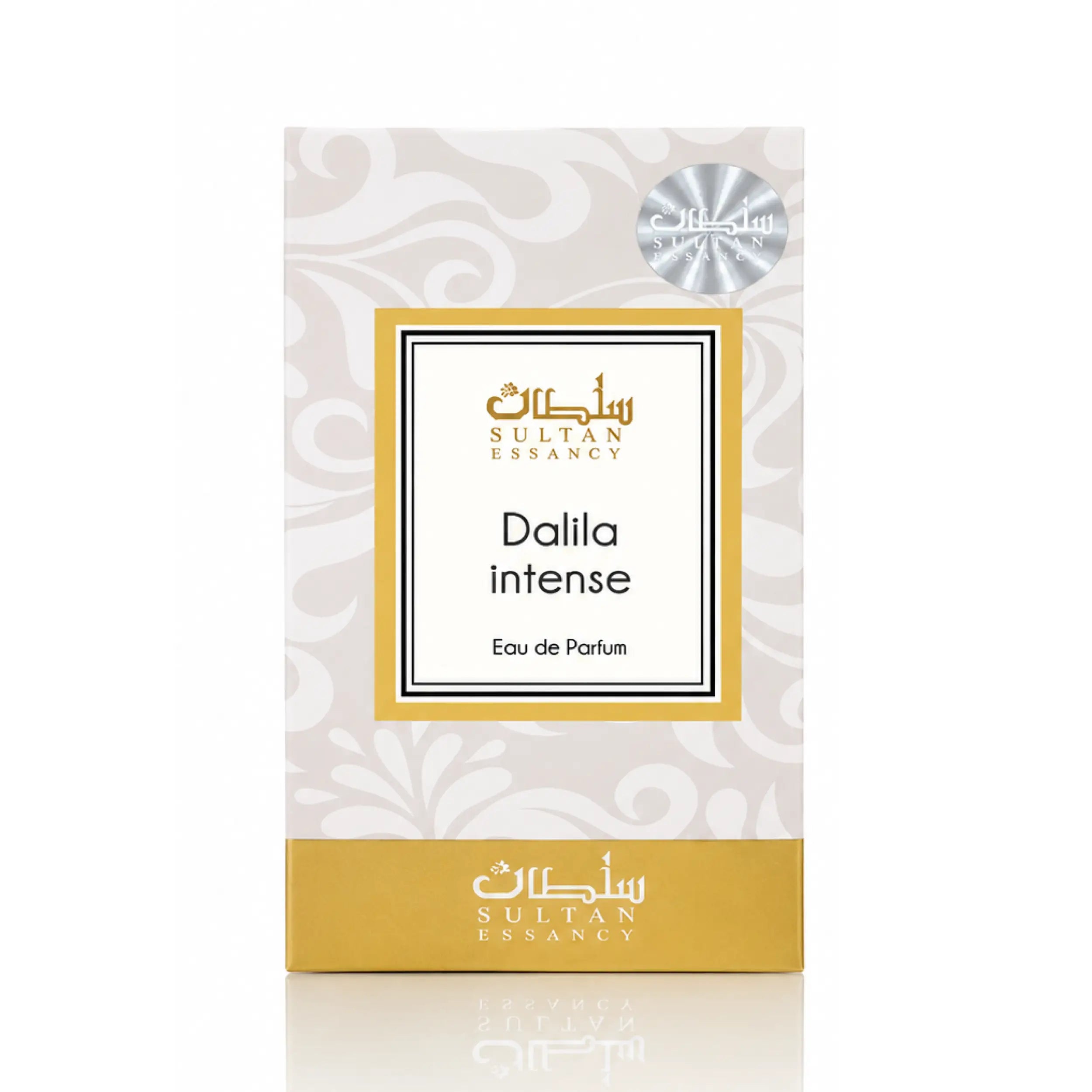 Sultan Essancy Dalila Intense Eau de Parfum Box, fruchtig-warmer Damenduft mit Cassis, schwarzer Johannisbeere, Mairose, Osmanthus, Vanille, Patchouli, Holznoten und Ambroxan – Oriental-Style.