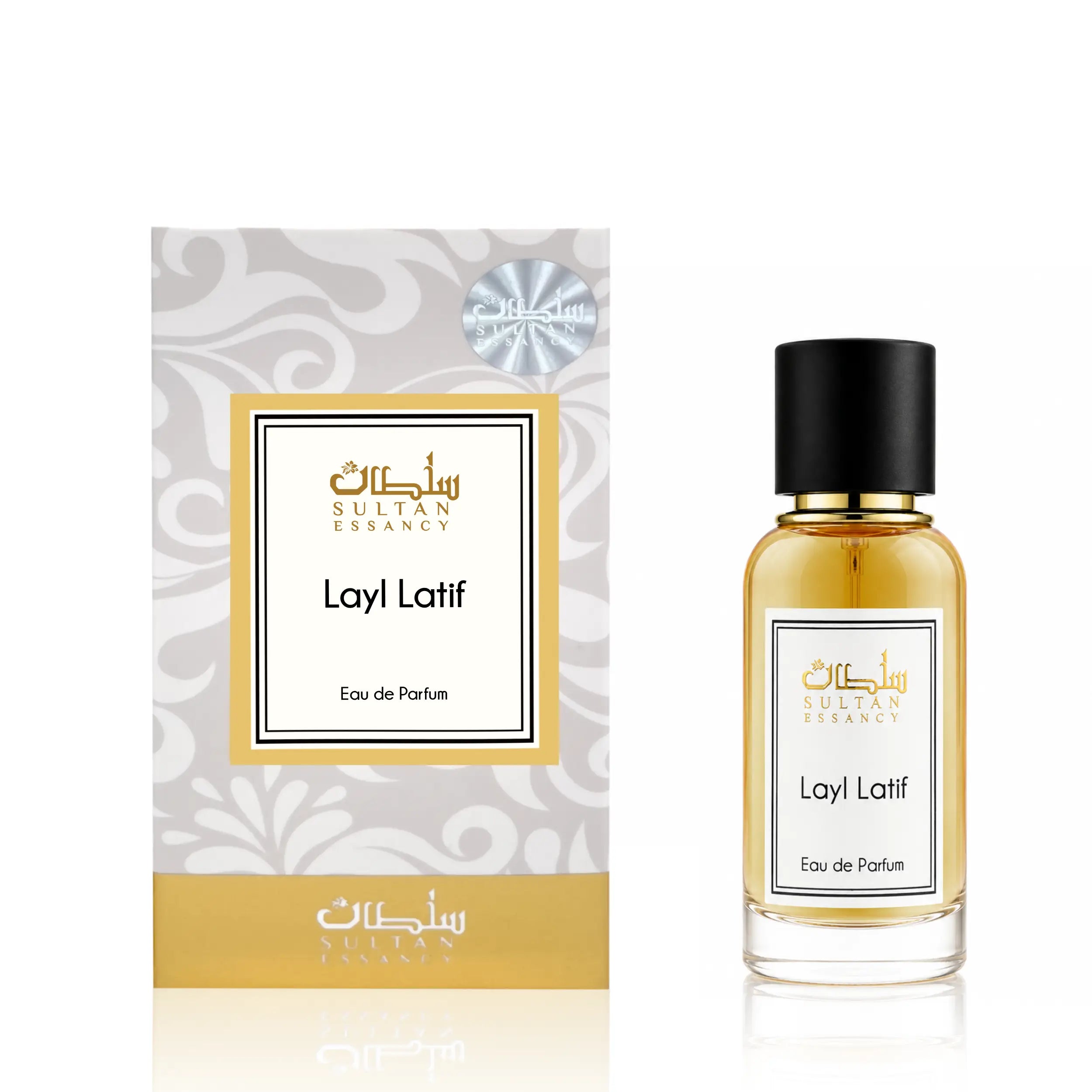 Sultan Essancy Layl Latif Eau de Parfum mit Box und Flakon, rauchig-warmer Kamin-Duft mit Kastanie, Vanille und Hölzern bei Oriental-Style