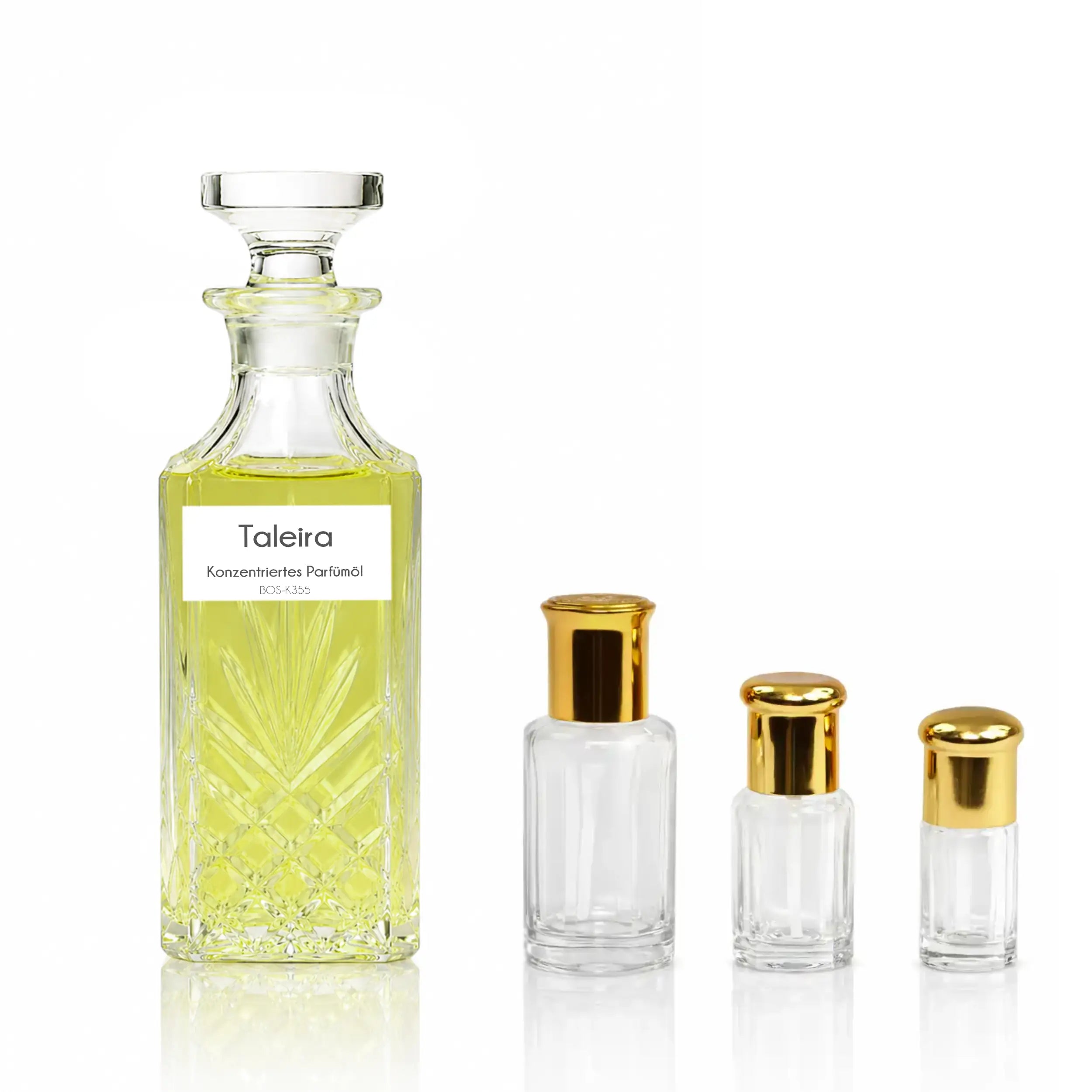 Sultan Essancy Taleira Parfümöl mit Glasflakon und kleinen Abfüllflaschen, sonniger Lindenblüten-Duftzwilling mit Jasmin-Sambac, Heliotrop, Vetiver und Georgywood