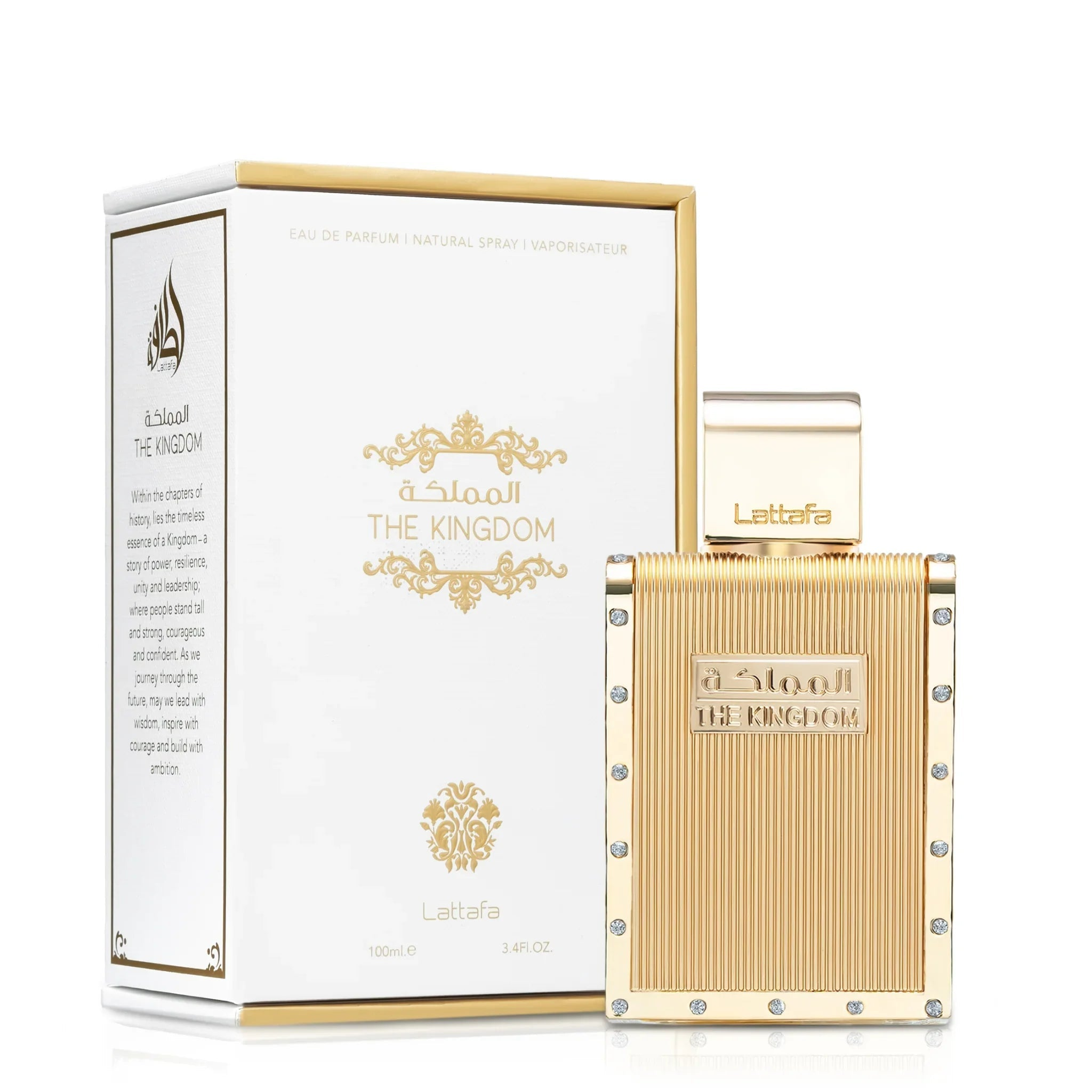 The Kingdom Men Lattafa Eau de Parfum Flakon und Verpackung 100ml