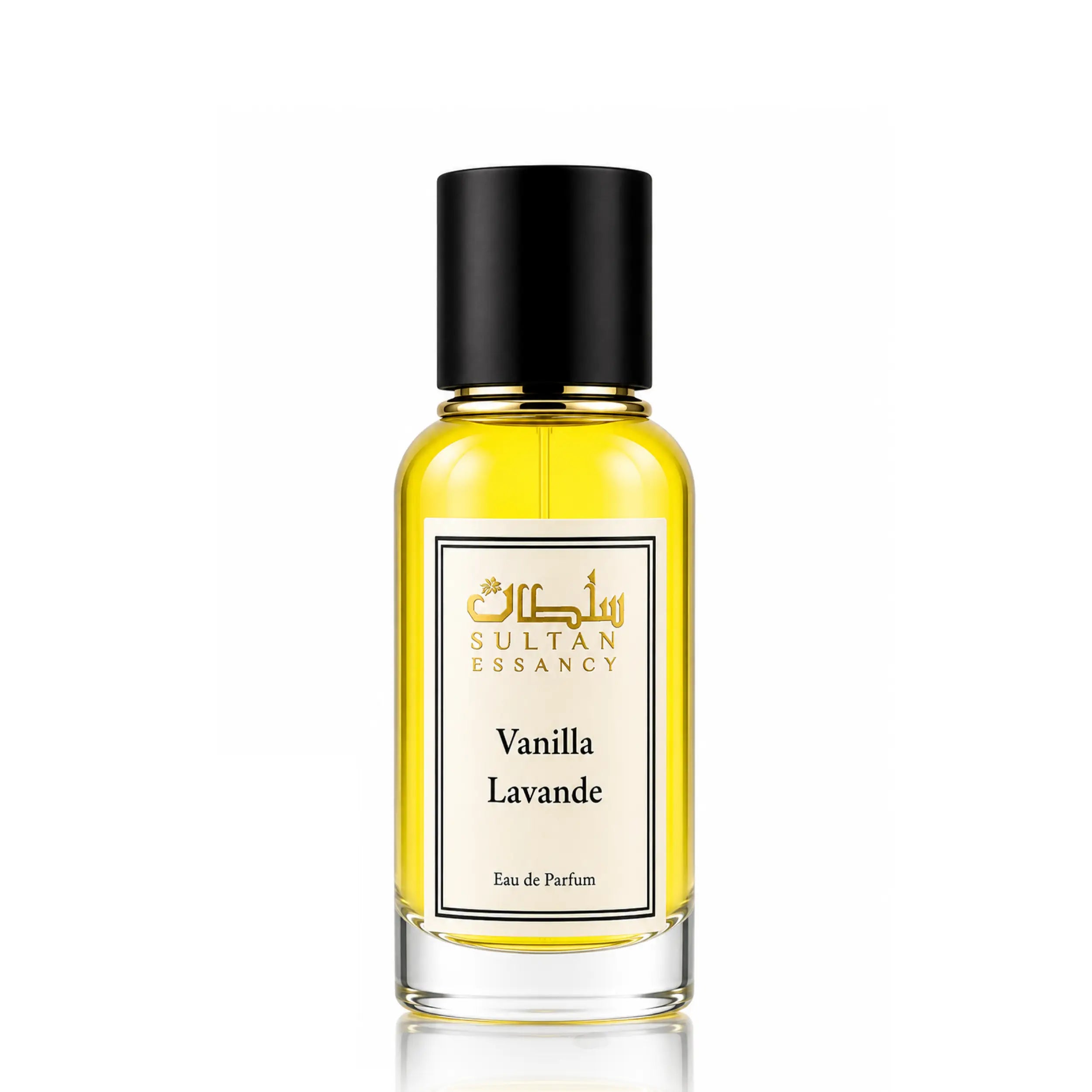 Vanilla Lavande Eau de Parfum von Sultan Essancy im Glasflakon, cremiger Vanilleduft für Damen mit Lavendel, Orangenblüte, Bourbon-Vanille und Rum