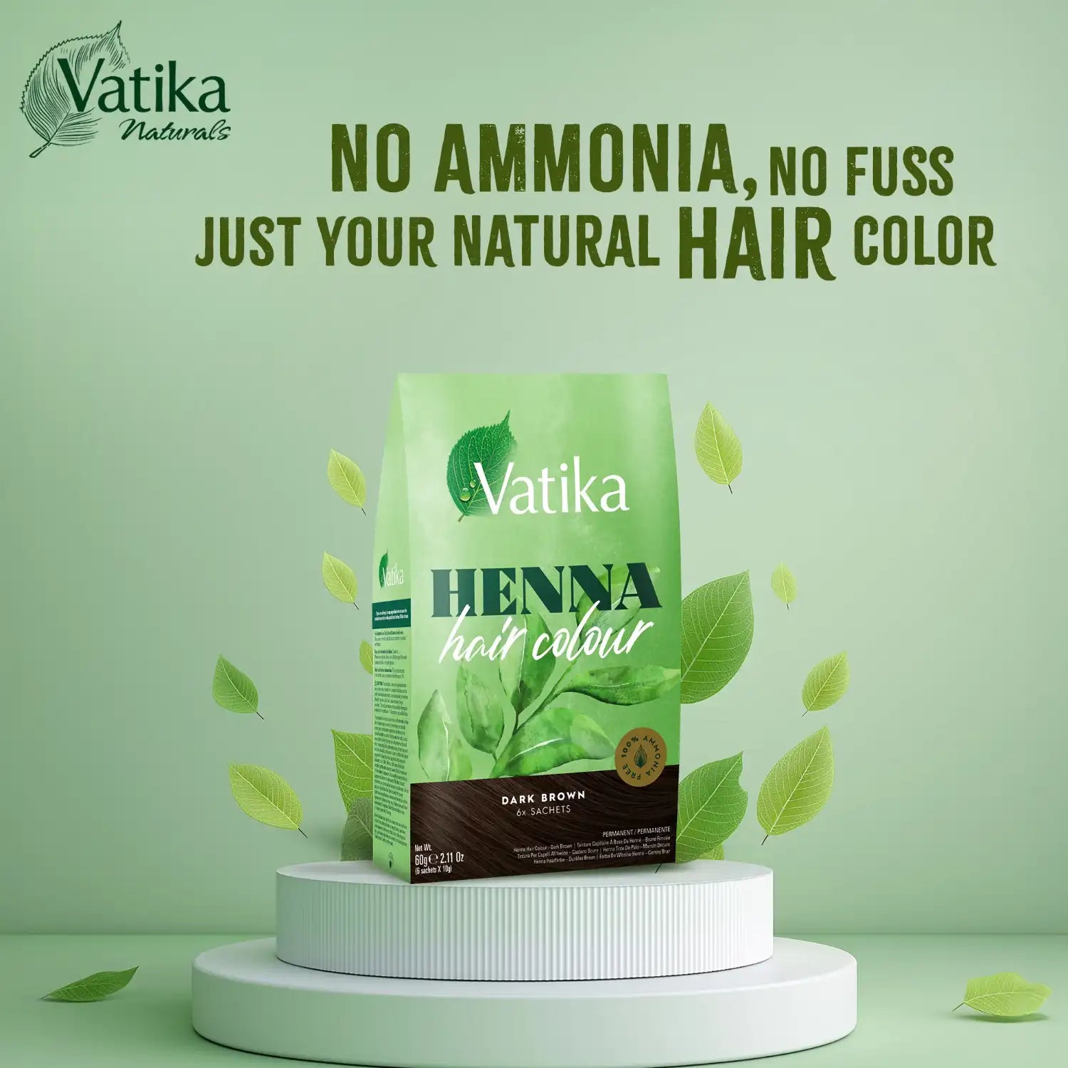 Vatika Henna Haarfarbe Dunkelbraun 60g Vatika | Oriental-Style