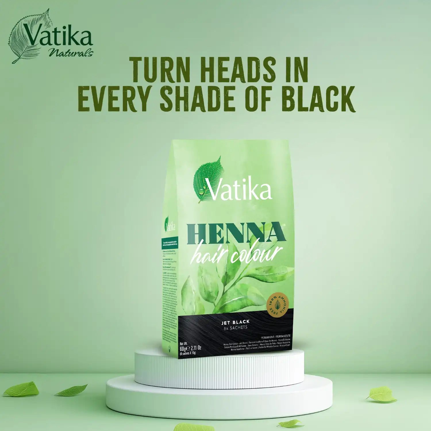 Vatika Henna Haarfarbe Jet Black Schwarz 60g Vatika | Oriental-Style