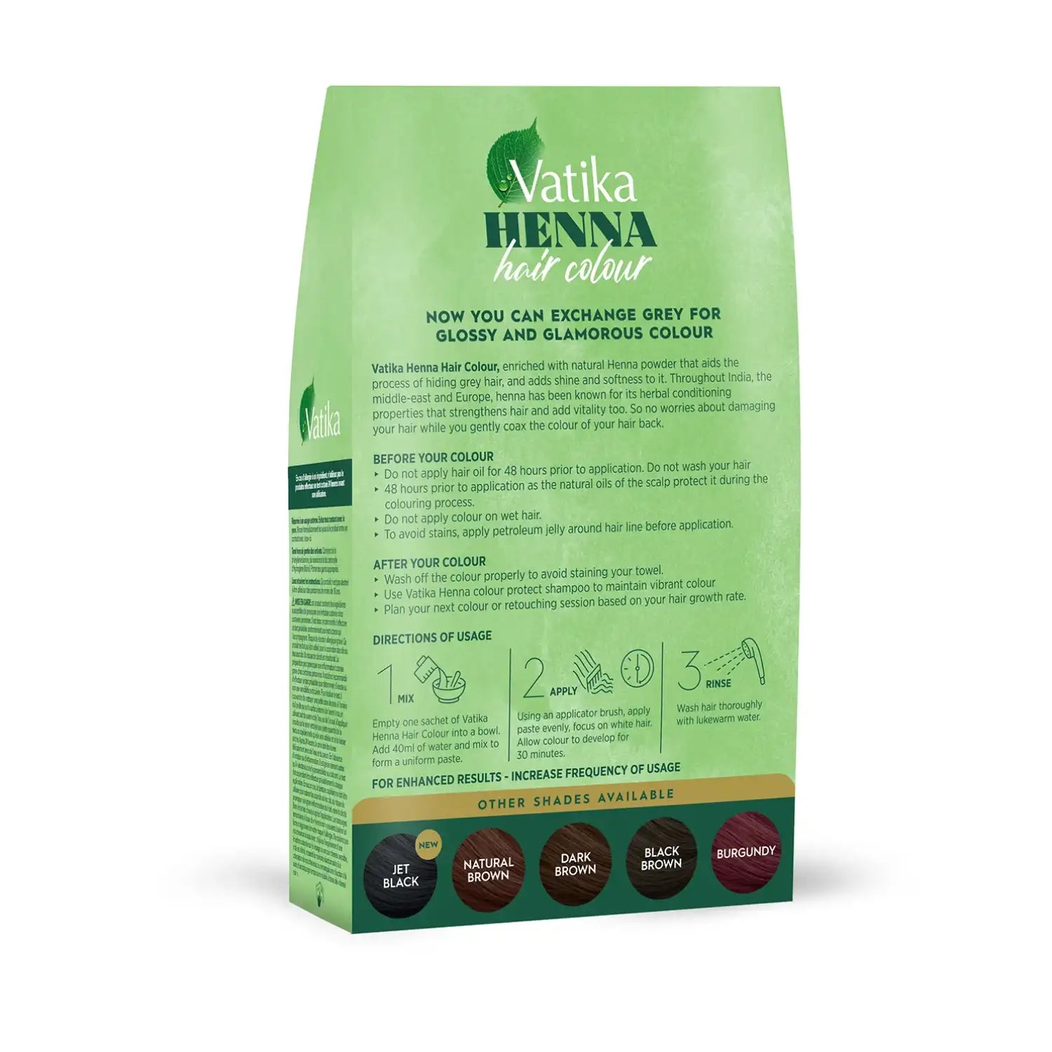 Vatika Henna Hair Colour Haarfarbe - Naturbraun mit Mandeln 60g Vatika | Oriental-Style