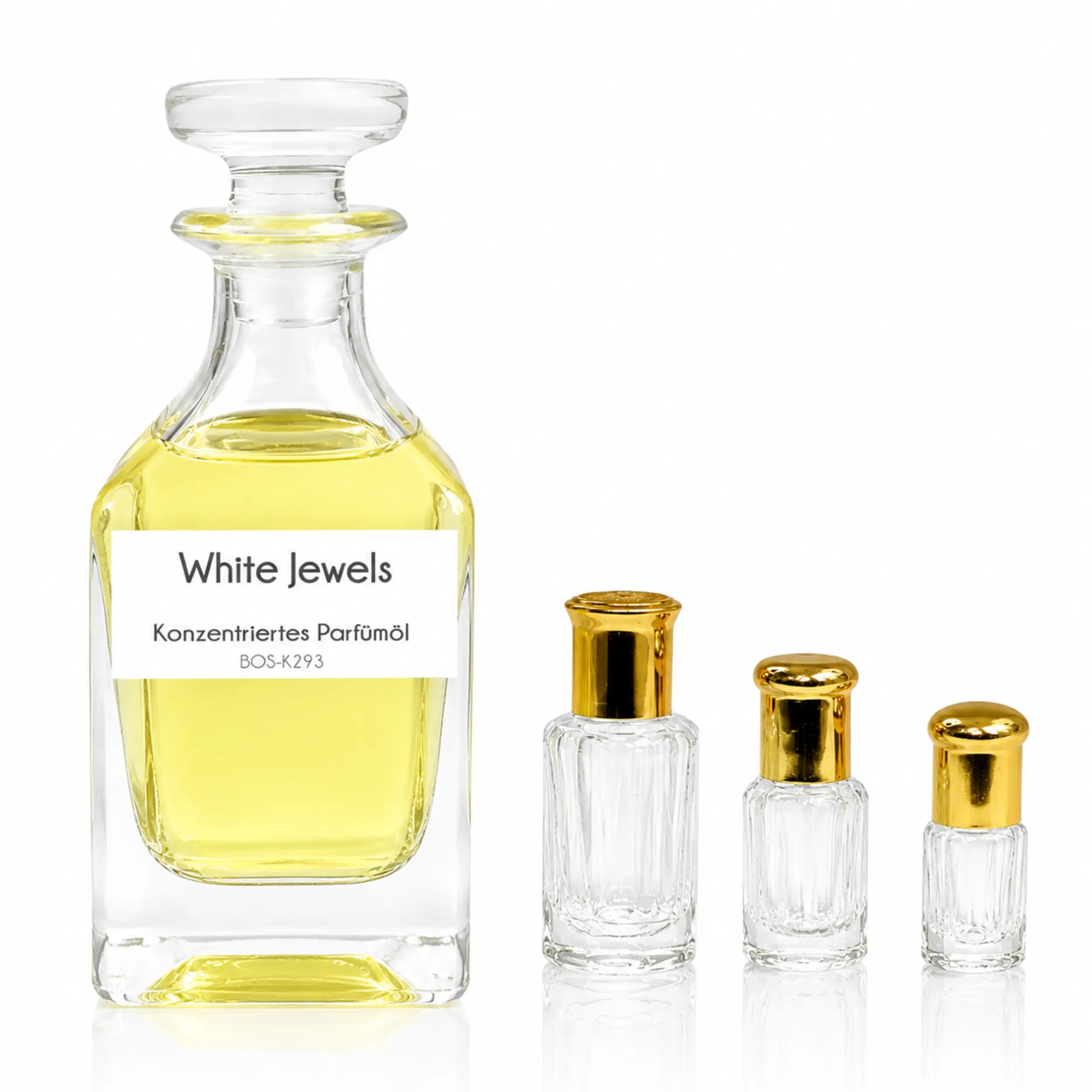 White Jewels Parfümöl von Sultan Essancy – milchig-laktonischer Duft mit Vanille, weißen Blüten, Tuberose und weichem Moschus